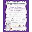 Convite De Halloween Em Ingles
