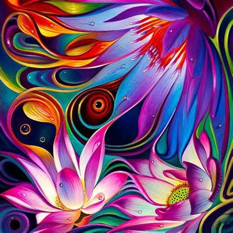 Pin By Amanda On Flores Flower Art Flower Art Painting Colorful Art