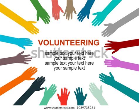 Raised Hands Volunteering Vector Concept Stock Vector Royalty Free