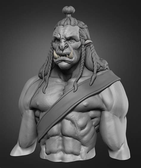Dragon Orc Bust 3d Model Cgtrader
