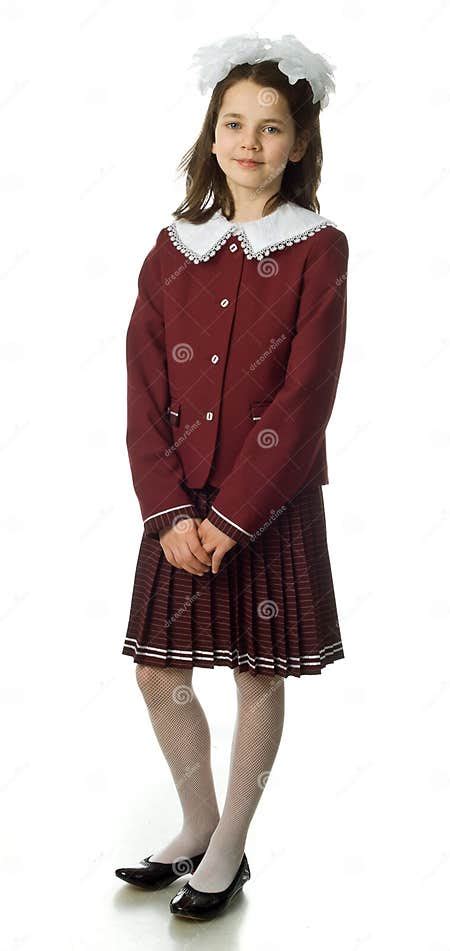 The Cherry Girl In A School Uniform Stock Image Image Of Cute