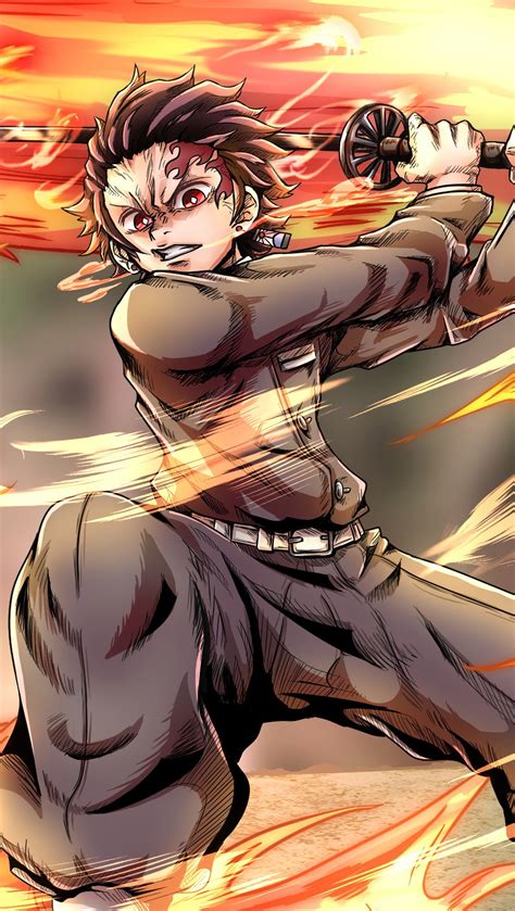 Tanjiro Flame Demon Slayer Anime Wallpaper 4k Hd Id9119