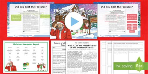 These are informative types of writing usually on a given topic and they require investigation. KS2 The North Pole News: Christmas Newspaper Reports ...