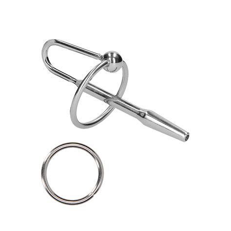 Ouch Urethral Sounding Metal Plug With Ring 8 Mm