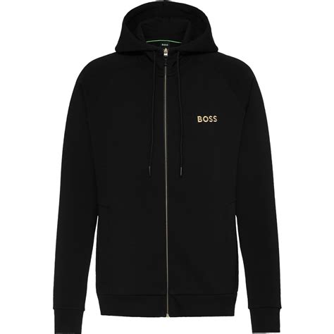 Boss Saggy 1 Full Zip Hoodie Blackgold 001 House Of Fraser