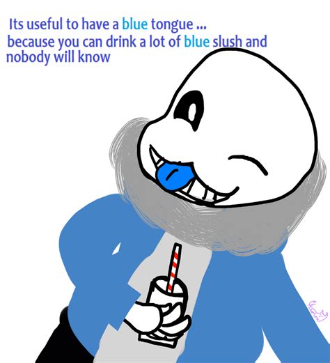 Sans S Blue Tongue By Asorou On Deviantart