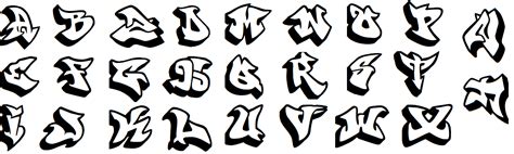 Graffiti Schrift Abc Alphabet Alle Buchstaben Zeichnen Lernen