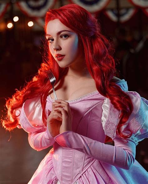 Mermaid 🐠 Ariel Anastasialion Looks Gorgeous In Her Wigisfashion Long Curly Red Disney