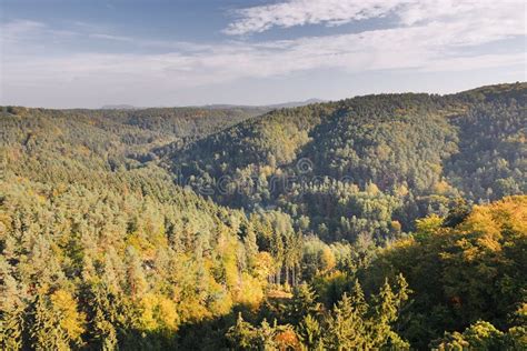 Autumnal Forests In In Kokorinsko Landscape Area In Czech Republic At