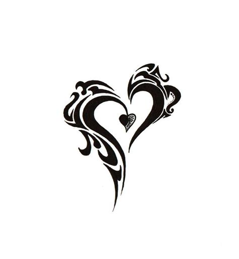 Back Of Neck Beautiful Tribal Heart Tattoo Designs New Tribal Heart By ~blakskull On