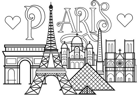 Disegno Tour Eiffel Da Colorare Colorare Immagini Ima