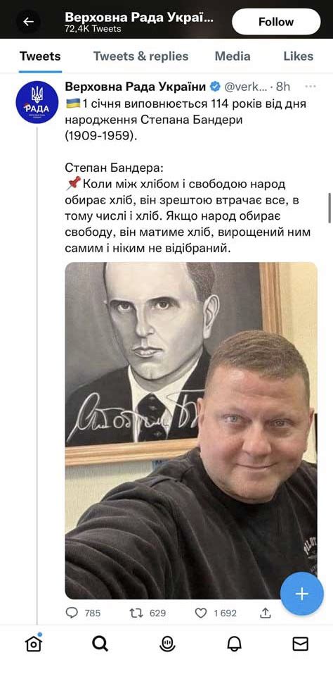 Ukraine Parliament Quotes Nazi Collaborator Stepan Bandera Ms Cats