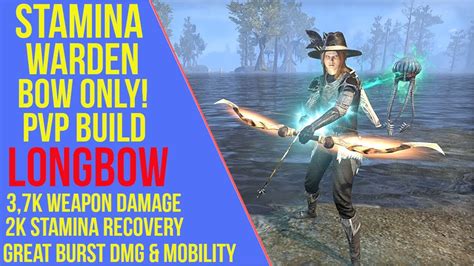 Eso Stamina Warden Bow Pvp Build Longbow Pvp Guide Greymoor Youtube