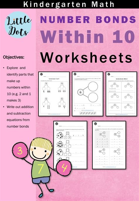 Kindergarten Math Number Bond Worksheets and Activities