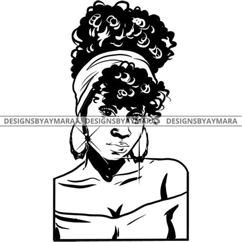 afro attractive cute urban girl boss lady queen melanin bamboo hoop ea designsbyaymara