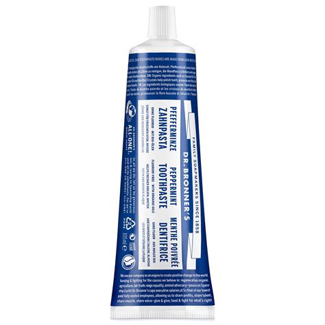 Dr Bronners Peppermint Toothpaste 105 Ml