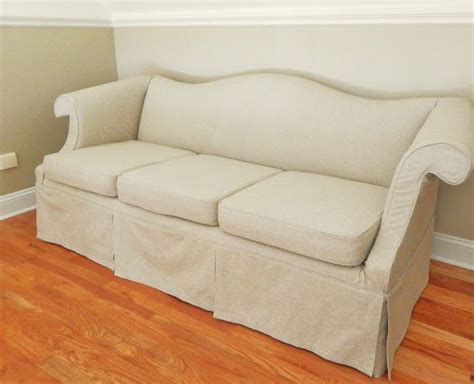 Linen Slipcover On A Camelback Sofa Slipcovers Furniture Love Seat