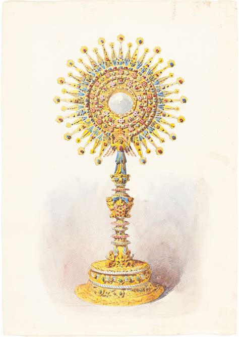 A Monstrance 1860 By Anonymous Public Domain Catholic Painting