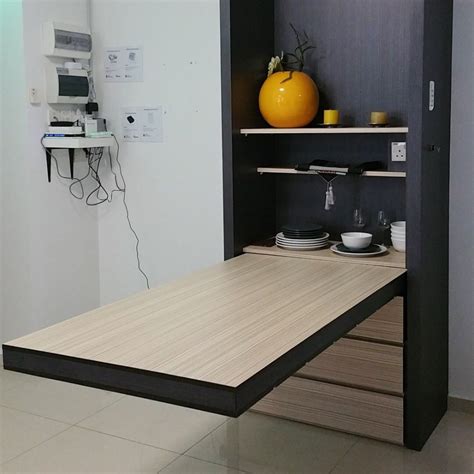 Space-Saving P-series Dining Table - Hidden/Conceal Table | Space