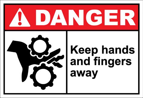 Danger Sign Keep Hands And Fingers Away