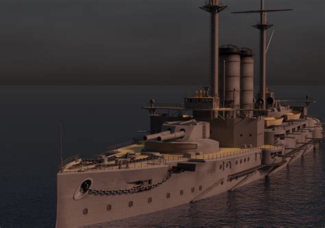 Battleship Mikasa Cgtrader