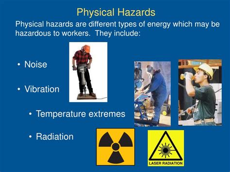 Types Of Physical Hazards
