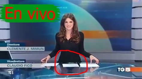 presentadora italiana olvida que esta en una mesa de cristal fail en vivo youtube