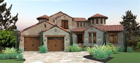 The exterior of a tuscan house plan are stucco or stone, low pitched tile roofs, tall windows with shutters. Tuscan house Plan