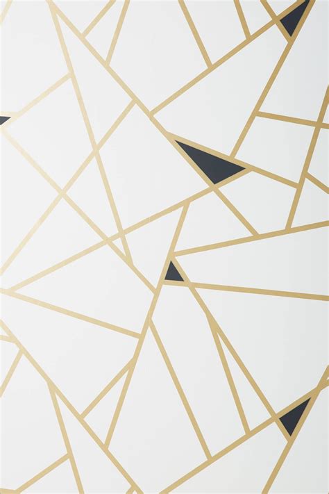 The Best Geometric Gold And White Wallpaper 2023