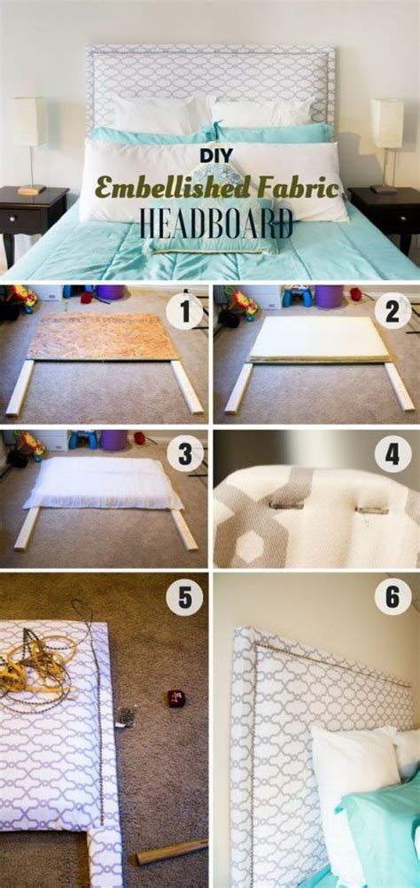 Check Out How To Build This Easy Diy Embellished Fabric Headboard