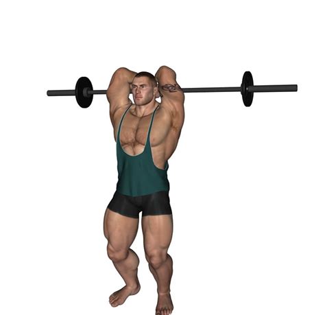 Triceps Extension Standing Barbell Close Grip