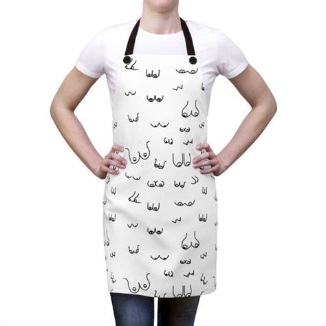 Boobs Apron Boobies Gift Breast Cancer Month Funny Apron Etsy