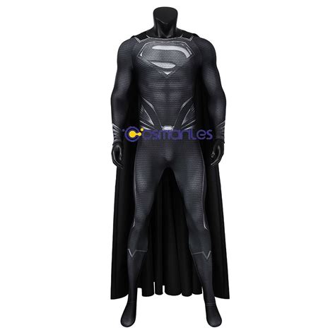 Superman Justice League Cosplay Costumes Clark Kent Black Suit