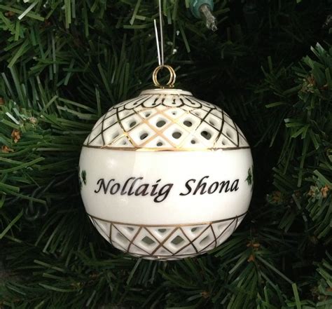 Irish Christmas Ornament Nollaig Shona Ball Ornament Irish