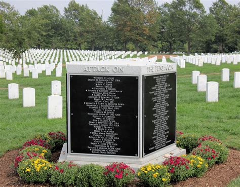 The pentagon memorial has an emotive power that few other memorials have, due to both the recency of the tragedy it pays homage to and its comprehensive listing of victims. File:Arlington National Cemetery - 9-11 Memorial to Pentagon Victims - NW side - 2011.jpg ...