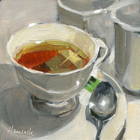 Cup Of Tea Etsy Uk Still Life Art Still Life Oil Painting Art