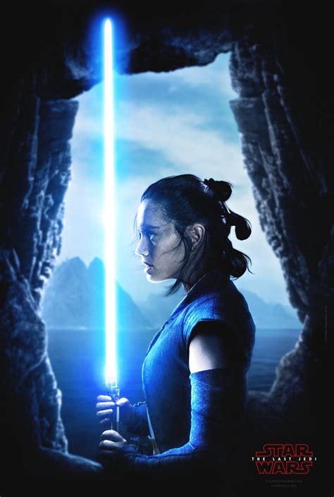 Wallpaper Star Wars The Last Jedi Rey From Star Wars Lightsaber