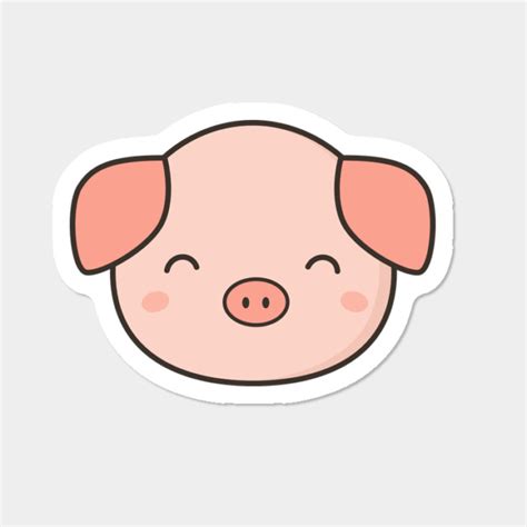 Food stickers, cute stickers, christmas candle centerpieces, vinyl sticker paper, graphing activities, gift bows, pin and patches, sticker design, how to draw hands. Kawaii Cute Pig Sticker By Happinessinatee Design By Humans