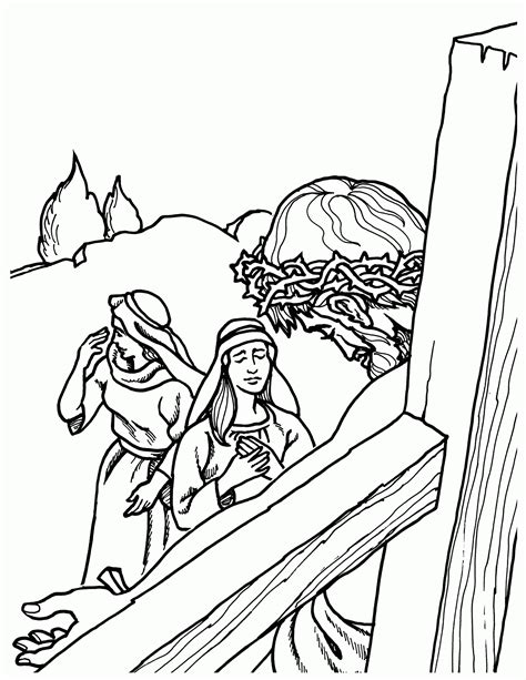 Jesus On Cross Coloring Page Coloring Home