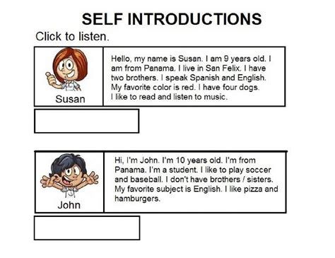 These science invertebrate worksheets are great for any classroom. Self introduction online worksheet