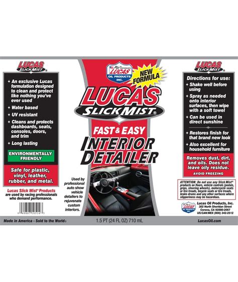 Lucas slick mist interior detailer. Lucas Slick Mist Interior Detailer 710 ml (10514) - Top ...