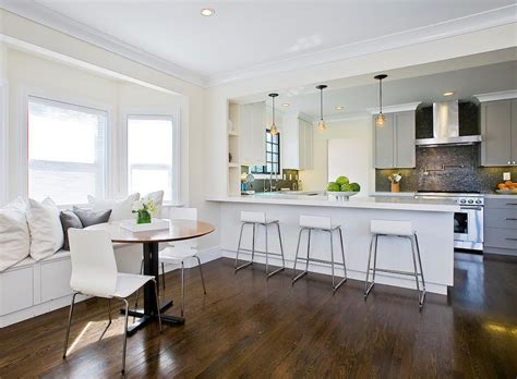Search for kitchen bay window bench at sprask. Bay Window Breakfast bench with Small Round Table ...