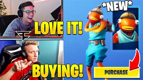 Tfue And Streamers Laugh And Buy New Fishstick Skin Fortnite Funny