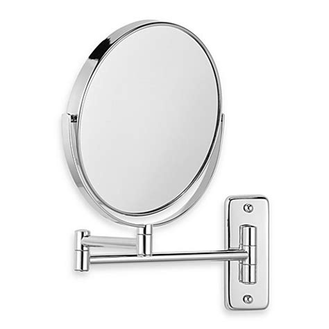 These mirrors on angled and jointed arms, illuminate. Jerdon Wall-Mount 8X/1X Magnifying Swivel Mirror in Chrome ...
