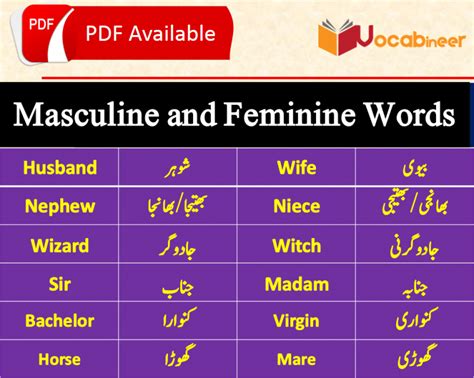 Would you like to know how to translate niece to malay? Masculine and Feminine with Urdu Meanings Download PDF Free