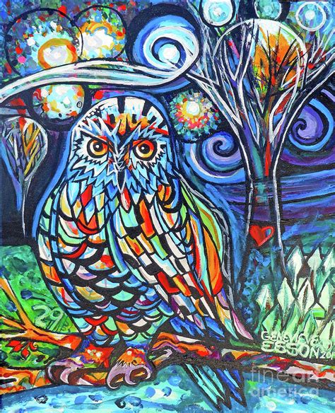 Abstract Owl Painting Painting Photos