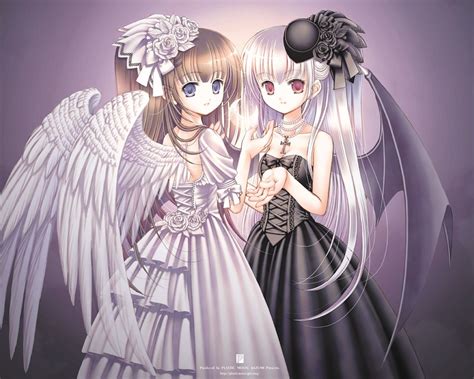 Two Winged Friends Anime Sisters Anime Twin Anime Angel Girl