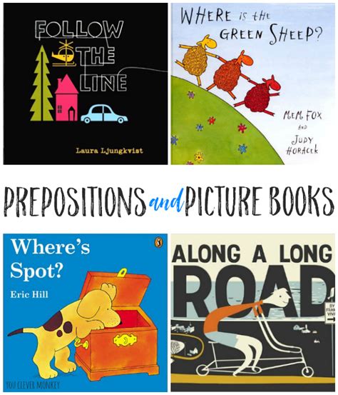 Prepositions of place are words such as on, in, under, in front of, behind, next to, between, etc. PREPOSITIONS AND PICTURE BOOKS | you clever monkey
