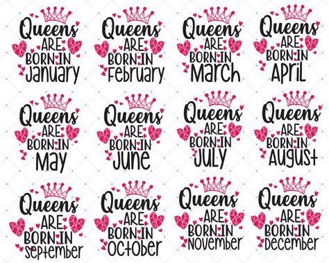 Birthday Queen Svg Bundle Cut Files For Cricut Silhouette Sublimation