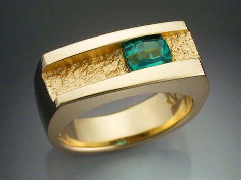 Handsome 14k Gold Tourmaline Ring Metamorphosis Jewelry Design